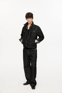 KREATE Floral Lined Stitched Jeans