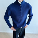 KREATE Contrast Layered Collar Ribbed Sweater