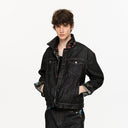 KREATE Floral Lined Stitched Denim Jacket