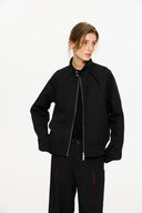 KREATE Floral-Lined Spliced Harrington Jacket