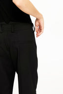 KREATE Floral Insert Slit Straight-Leg Trousers