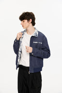 KREATE Contrast Floral Collar Jacket