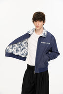 KREATE Contrast Floral Collar Jacket