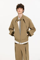 KREATE Floral-Lined Spliced Harrington Jacket