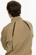 KREATE Floral-Lined Spliced Harrington Jacket