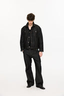 KREATE Floral Lined Stitched Denim Jacket