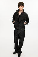 KREATE Floral Lined Stitched Denim Jacket