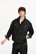 KREATE Floral Lined Stitched Denim Jacket