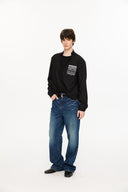 KREATE Faux Layered Fair Isle Pocket Shirt