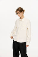 KREATE Floral Jacquard Trim Pocket Shirt