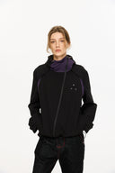 KREATE Asymmetric-Zip Teflon Hooded Jacket
