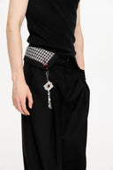 KREATE Folded Check Waistband Pleated Trousers