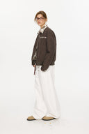 KREATE Contrast Floral Collar Jacket