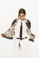 KREATE Contrast Floral Collar Jacket