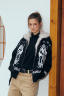 KREATE Fair Isle Faux Fur Lining Jacket