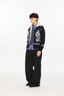 KREATE Fair Isle Faux Fur Lining Jacket