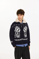 KREATE Fair Isle Faux Fur Lining Jacket
