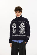 KREATE Fair Isle Faux Fur Lining Jacket