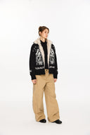 KREATE Fair Isle Faux Fur Lining Jacket