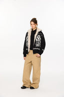 KREATE Fair Isle Faux Fur Lining Jacket