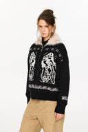 KREATE Fair Isle Faux Fur Lining Jacket