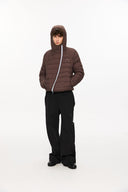 KREATE Asymmetric Contrast Light Down Jacket