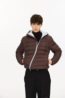 KREATE Asymmetric Contrast Light Down Jacket