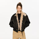 KREATE Faux Fur Lining PU Jacket