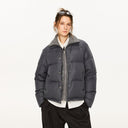 KREATE Faux Layered Cable Knit Puffer Jacket