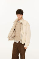 KREATE Faux Fur Lining PU Jacket