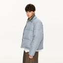 KREATE Faux Layered Cable Knit Puffer Jacket