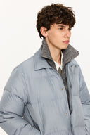 KREATE Faux Layered Cable Knit Puffer Jacket