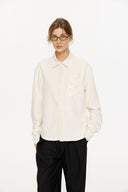 KREATE Floral Jacquard Trim Pocket Shirt
