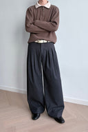 KREATE Triple-Pleat Wide-Leg Trousers