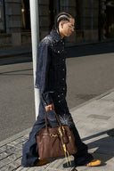 STEEPC Firework Embroidered Rhinestone Raw Denim Jacket