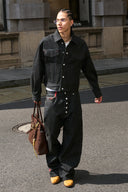 STEEPC LOGO Embossed Boxy Selvedge Denim Jacket