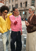 Knitted cardigan sweater jacket