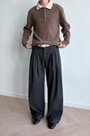 KREATE Triple-Pleat Wide-Leg Trousers