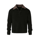 KREATE Contrast Layered Collar Ribbed Sweater