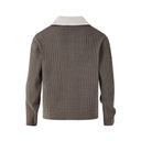 KREATE Contrast Layered Collar Ribbed Sweater