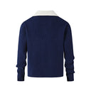 KREATE Contrast Layered Collar Ribbed Sweater