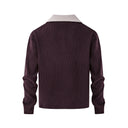 KREATE Contrast Layered Collar Ribbed Sweater