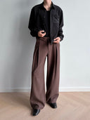 KREATE Floral Jacquard Trim Pocket Shirt