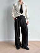 KREATE Floral Jacquard Trim Pocket Shirt