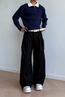 KREATE Triple-Pleat Wide-Leg Trousers