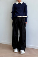 KREATE Triple-Pleat Wide-Leg Trousers